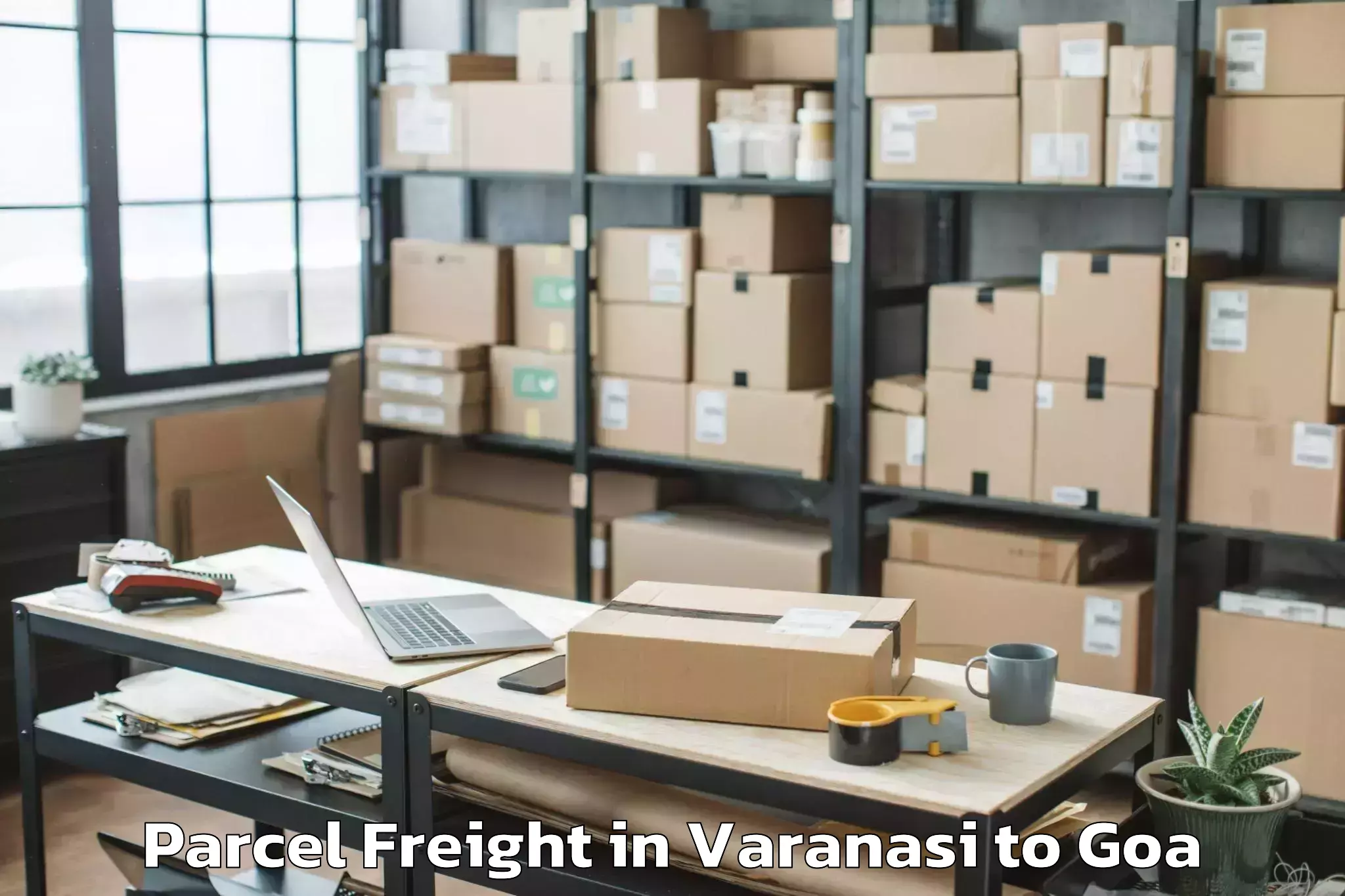 Quality Varanasi to Sancoale Parcel Freight